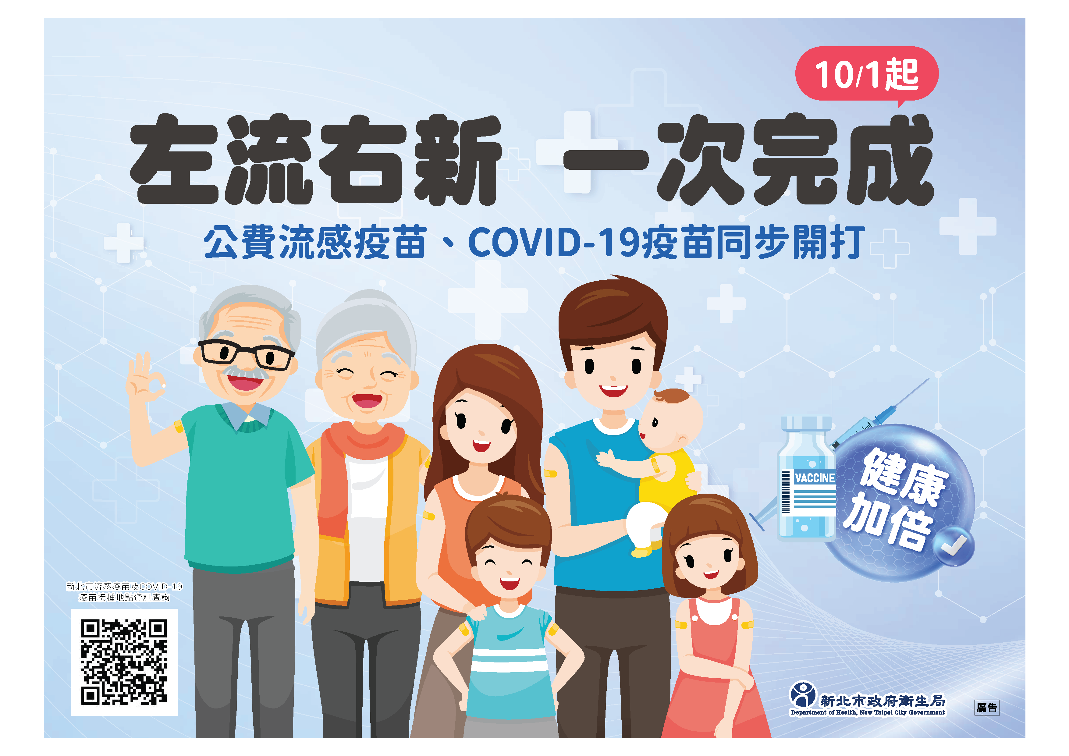 113年10月1日起公費流感疫苗以及新冠疫苗開打圖1