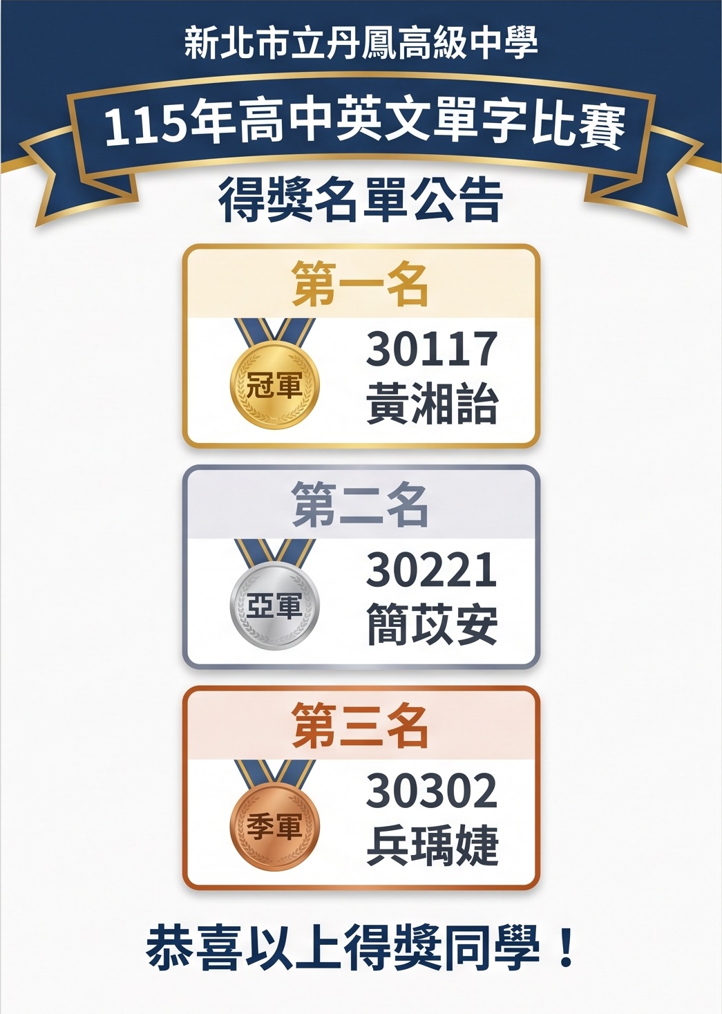 英單得獎名單